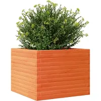 vidaXL Jardinière cire marron 60x60x45,5 cm bois de pin massif