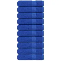 vidaXL Essuie-mains 10 pcs bleu 50x100 cm 360 g/m² 100% coton