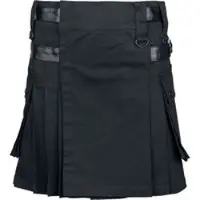Gothicana by EMP Jupe courte Gothic de - S - XXL - pour Femme - noir - Taille XXL