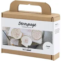 Creativ Company Mini kit de loisirs créatifs Decoupage Mosselschelpen Lichtroze