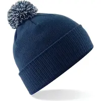 Beechfield Pack 50 Bonnet Snowstar French Navy/Light Grey - Beechfield B450 - Taille One Size