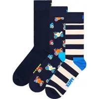 Happy socks Chaussettes unisexe Chaussettes Paquet de 3 femme - Bleu - 41 / 46