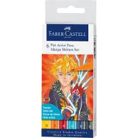 Faber-Castell Set de 6 Feutres Pitt Artist Pens Manga Shônen