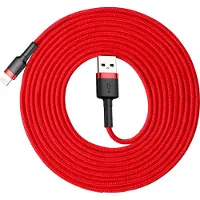 Baseus Câble Cafule USB-A vers Lightning Q.C 3.0, 2A, 3m - Rouge