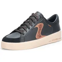 SKECHERS Femme Hiland Assez Chic Basket, Noir, 38.5 EU
