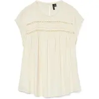 Vero moda Chemisier 'VMDebbie' blanc cassé