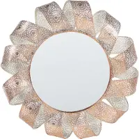 Beliani Miroir MANGALORE Métal Blanc