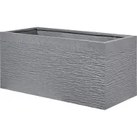 Beliani Jardinière Grise 80 X 37 X 38 Cm Myra