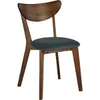 Beliani Jeu de 2 chaises de salle à manger en bois foncé assise rembourrée en caoutchouc design moderne et traditionnel