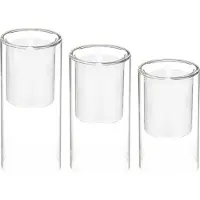 Atmosphera Coffret de 3 Bougies LED à flamme vacillante en Verre