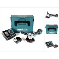 Makita DGA 511 RG1J Meuleuse d'angle sans fil 18V 125mm Brushless + 1x batterie 6,0Ah + chargeur + Makpac
