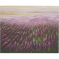 MCW Peinture à l'huile Champ de fleurs peinte à la main