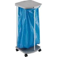 Hailo Support pour sacs poubelle ProfiLine MSS XXX - pour sac de 120 litres - avec roulettes