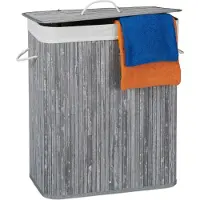 Relaxdays Panier à linge 2 compartiments (95 l)