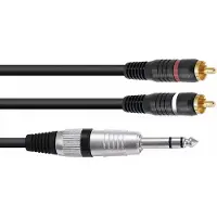 Omnitronic AL-15 (1.50 m, Câble jack 6,3 mm, Câbles Cinch)