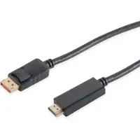 S-Impuls CABLE PORT D'AFFICHAGE Câble port d'affichage 1.4 Câble 4K60Hz 5,0m (5 m), Câble vidéo, Noir
