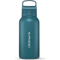 LifeStraw Go Laguna Teal GOST-1L-TEAL Stainless Steel, gourde avec filtre de niveau 2, 1L