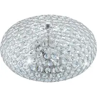 Eglo 95284 Clemente plafonnier en cristal Ø 35cm chrome clair