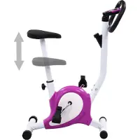vidaXL Vélo d'appartement avec résistance à courroie Violet