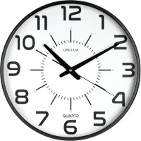 Unilux Horloge murale MAXI POP BLACK 400094487 +piles noir