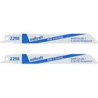 Wolfcraft Lames de scie sabre HCS / Bois, plastique / Sciage rapide et grossier, droit et courbe