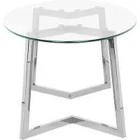 Beliani Table basse en verre argenté 120 x 60 cm pieds métalliques style moderne