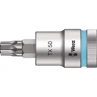 Wera 8767 C HF TORX Embouts à douille TORX HF Zyklop à emmanchement 1/2" avec fonction de retenue, TX 50 x 60 mm