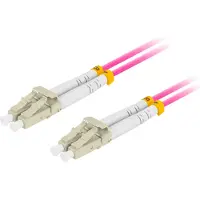 Lanberg FO-LULU-MD41-0100-VT Fiber Patchk. MM LC/UPC-LC/UPC DUPLEX 10m OM4 50/125
