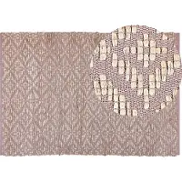 Beliani Tapis coton Beige/Rose 160 x 230 cm GERZE (160 x 230 cm)