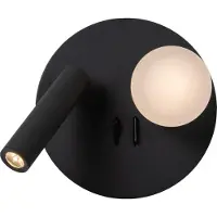 Lucide Lampe de chevet conçue Matiz noir avec un point de charge USB
