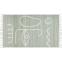 Beliani Tapis gris clair 80 x 150 cm YAVU (80 x 150 cm)