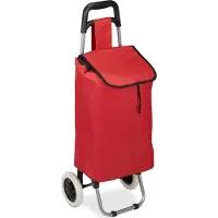 Relaxdays Chariot de courses Achats 28 L pour le shopping Chariot de marché aide
