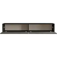 En.casa Table TV 'Lapinlahti' 180 x 31,5 x 29,5 cm noir / aspect béton