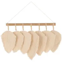 J-Line Deco murale 7 plumes en coton naturel