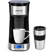 Aigostar Cafetière Coffey avec mug isotherme, cafetière à filtre de 420 ml
