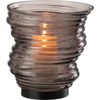 J-Line Vase tornado verre gris small