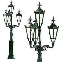 Ks Verlichting Lampe de jardin nostalgique Miami 4 lumières - vert