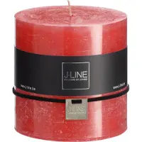 J-Line Bougie cylindrique rouge -64h