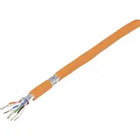 TRU COMPONENTS TC-8404020 Netzwerkkabel CAT 7 S/FTP 4 x 2 x 0.24 mm² Orange 500 (S/FTP, CAT7, 500 m)