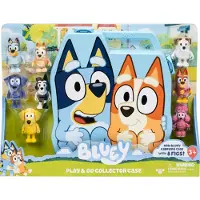 Moose Bluey Play & Go Valise avec 8 figurines de jeu
