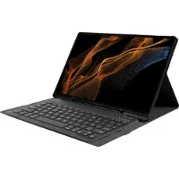 Samsung Housse pour Tablette avec Clavier compatible avec Samsung Galaxy Tab S8 Ultra - Étui Clavier Bluetooth QWERTZ - Noir