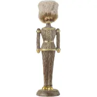 J-Line Casse-noisette fourrure chapeau paillettes resin brun medium