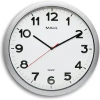 MAUL Horloge murale MAULstep Ø 40 x 4.8 cm plastique 1 x AA (1.5 V) argenté