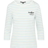 Comma T-shirt bleu clair / noir / blanc