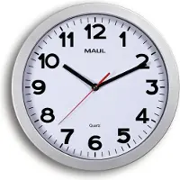 MAUL Horloge murale MAULstep Ø 30 x 5 cm plastique 1 x AA (1.5 V) argenté