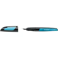 Stabilo EASYbuddy A stylo-plume, droitier, noir/bleu largeur de la plume : A, stylo pour apprendre à écrire (1x)