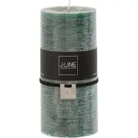J-Line Bougie cylindrique vert fonce l -52h