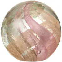 J-Line Presse papier ouragan verre or/rose medium