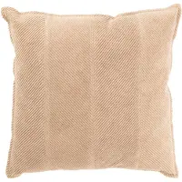 J-Line Coussin rayures coton/polyester beige