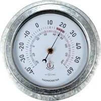 Nextime Thermomètre Lily Ø 22 cm, argent, Thermomètre + hygromètre, Argent